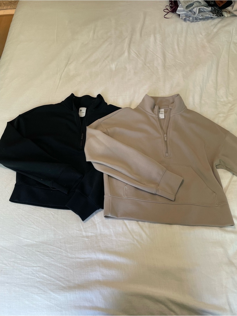 All in Motion set of ribbed quarter-zips
